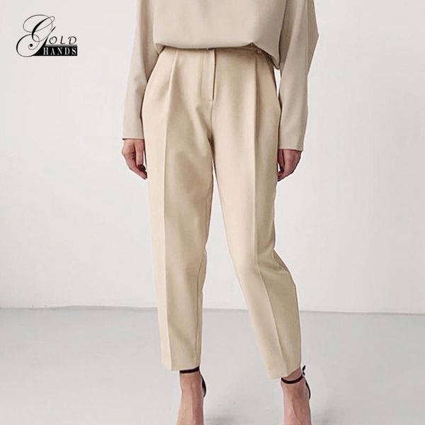 women's pants & capris gold hands autumn winter women brown ladies office trousers zipper pocket solid female straigh casual high waist, Black;white
women's pants & capris gold hands autumn winter women brown ladies office trousers zipper pocket solid female straigh casual high waist, Black;white