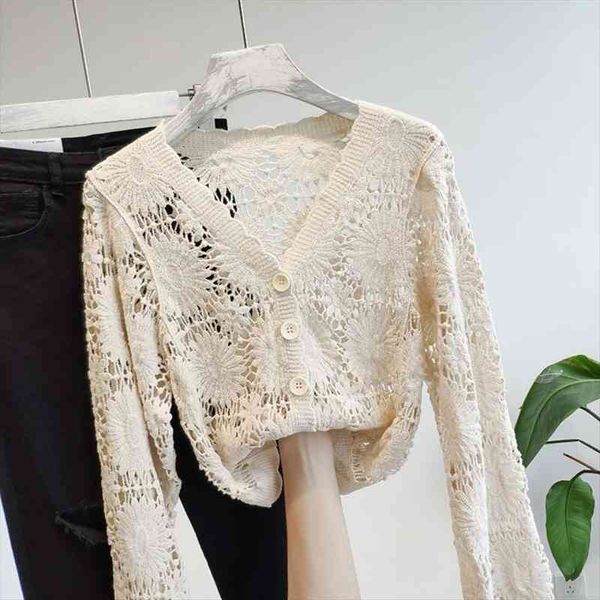 short style cardigan women spring sweaters autumn lace hollow out knitted crop female single breasted crochet flowers knitear, White;black
short style cardigan women spring sweaters autumn lace hollow out knitted crop female single breasted crochet flowers knitear, White;black