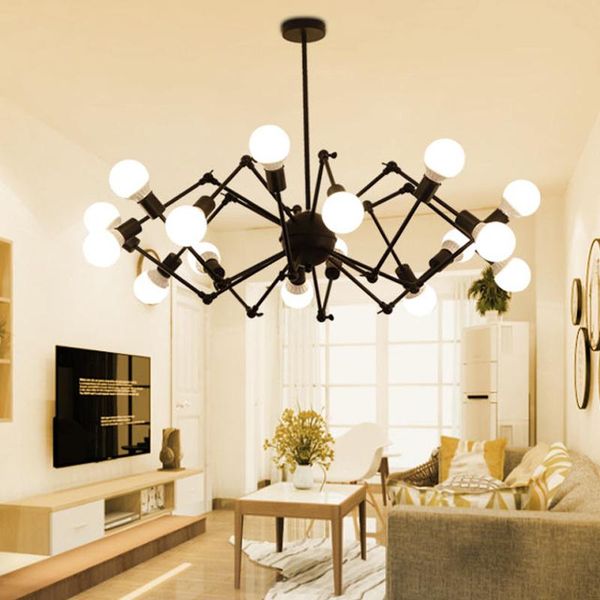 loft industrial spider chandelier fashion rustic wrought iron led ceiling chandeliers country expansion bedroom lamp
loft industrial spider chandelier fashion rustic wrought iron led ceiling chandeliers country expansion bedroom lamp