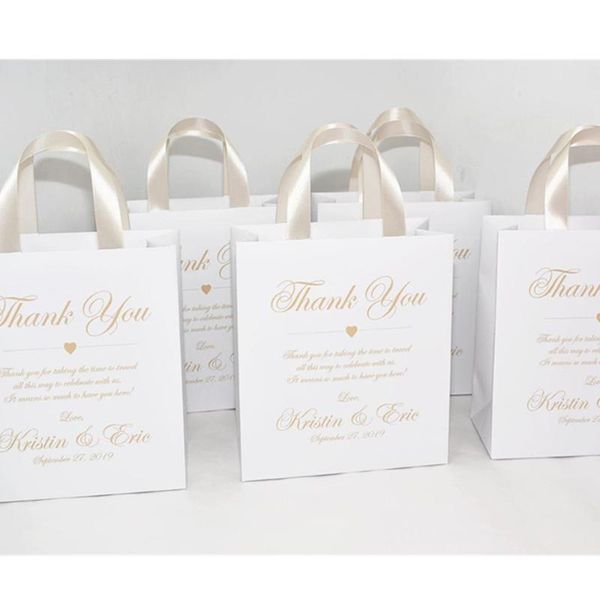 gift wrap personalized champagne wedding welcome bags with satin ribbon and your names, elegant thank you gifts & for guests
gift wrap personalized champagne wedding welcome bags with satin ribbon and your names, elegant thank you gifts & for guests