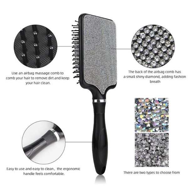 hair brushes massage comb gasbag anti static air cushion combs hairbrush wet curly detangle brush for salon hairdressing styling, Silver
hair brushes massage comb gasbag anti static air cushion combs hairbrush wet curly detangle brush for salon hairdressing styling, Silver