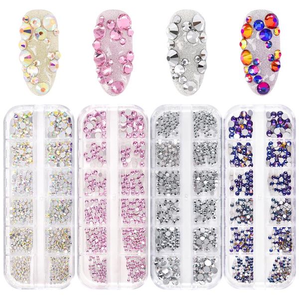 nail art decorations 4pcs/set multi-size flatback round rhinestones 3d crystal ab clear studs diy glitter stones decoration, Silver;gold
nail art decorations 4pcs/set multi-size flatback round rhinestones 3d crystal ab clear studs diy glitter stones decoration, Silver;gold