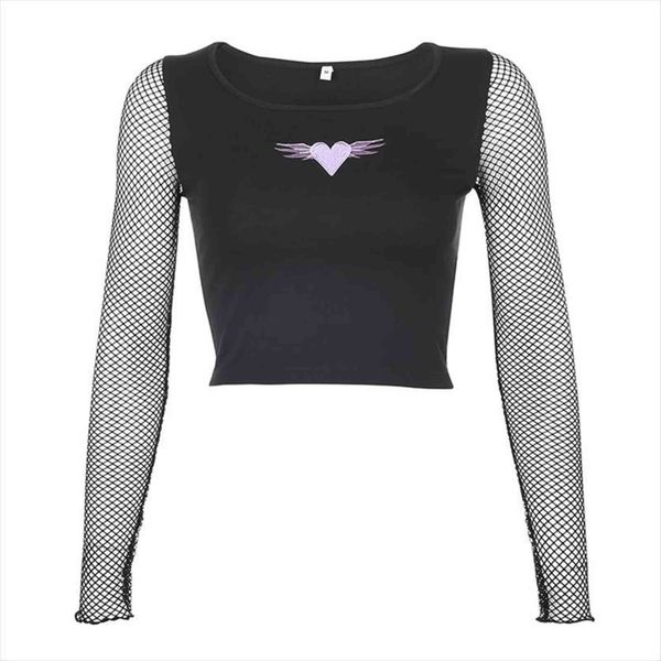 seasons cropped heart shape embroidery women t shirts summer mesh sleeve patchwork tee femme crop asts80240, White
seasons cropped heart shape embroidery women t shirts summer mesh sleeve patchwork tee femme crop asts80240, White