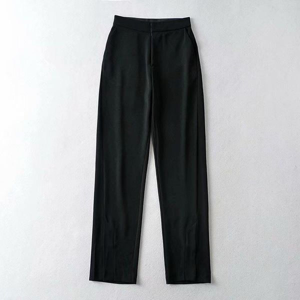 women's pants & capris 2021 spring ins solid color feet split high waist suit dlzk426, Black;white
women's pants & capris 2021 spring ins solid color feet split high waist suit dlzk426, Black;white