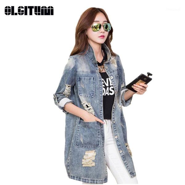 women's jackets 2021 fashion women autumn spring outerwear coat casual loose denim street jacket hole jean vintage coats button jk191, Black;brown
women's jackets 2021 fashion women autumn spring outerwear coat casual loose denim street jacket hole jean vintage coats button jk191, Black;brown