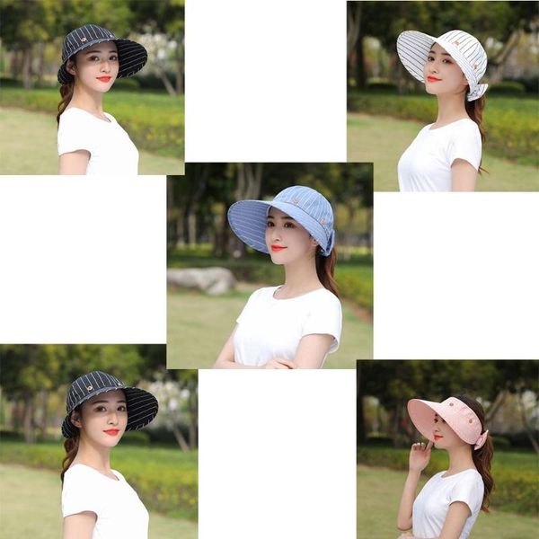 wide brim hats comfortable sunscreen injury women clothing accessories travel out sun hat button cap sunshade beach empty top, Blue;gray
wide brim hats comfortable sunscreen injury women clothing accessories travel out sun hat button cap sunshade beach empty top, Blue;gray
