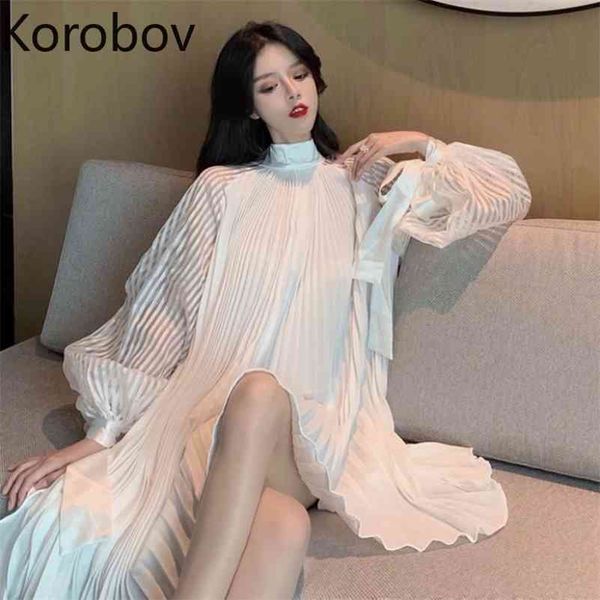 korobov new arrival korean fashion women dress a-line puff sleeve casual female dresses vintage ruffles vestidos 210430, Black;gray
korobov new arrival korean fashion women dress a-line puff sleeve casual female dresses vintage ruffles vestidos 210430, Black;gray