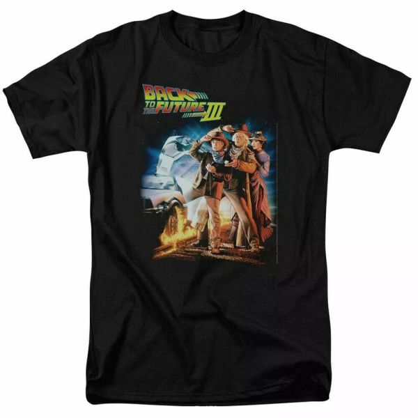 back to the future poster t shirt mens licensed retro movie tee black, White;black 
back to the future poster t shirt mens licensed retro movie tee black, White;black