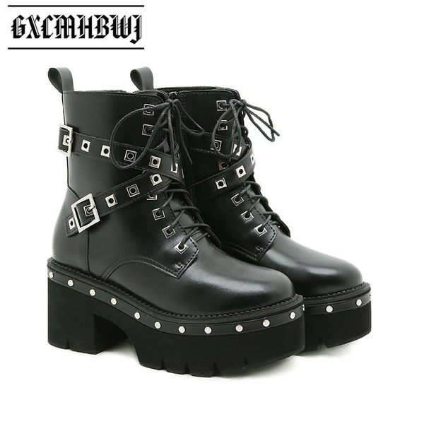 boots gxcmhbwj est metal rivet motorcycle for women round toe thick platform high heel lady ankle punk goth style shoes, Black
boots gxcmhbwj est metal rivet motorcycle for women round toe thick platform high heel lady ankle punk goth style shoes, Black