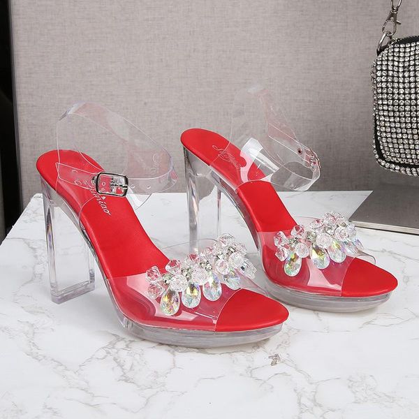dress shoes fashion all-match ladies office sandals pvc transparent crystal sequined high heels summer ankle strap buckle women pumps, Black
dress shoes fashion all-match ladies office sandals pvc transparent crystal sequined high heels summer ankle strap buckle women pumps, Black