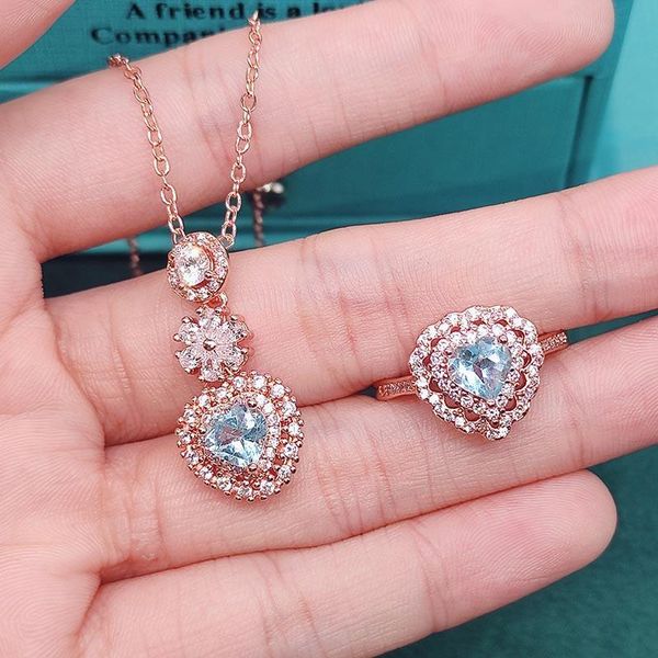 earrings & necklace wholesales heart of the ocean bridal jewelry sets real natural sky blue crystal fashion rose gold pendant rings, Silver
earrings & necklace wholesales heart of the ocean bridal jewelry sets real natural sky blue crystal fashion rose gold pendant rings, Silver