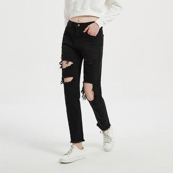 longbida ripped jeans mom streetwear fashion pockets trousers high waist for women, Blue
longbida ripped jeans mom streetwear fashion pockets trousers high waist for women, Blue