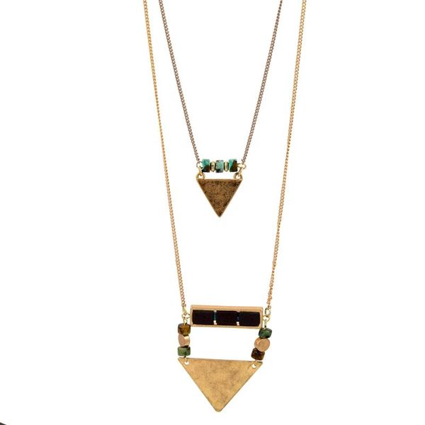 szelam double layer triangle pendant necklaces women vintage jewellery zinc alloy bohemian long sne160263, Silver
szelam double layer triangle pendant necklaces women vintage jewellery zinc alloy bohemian long sne160263, Silver