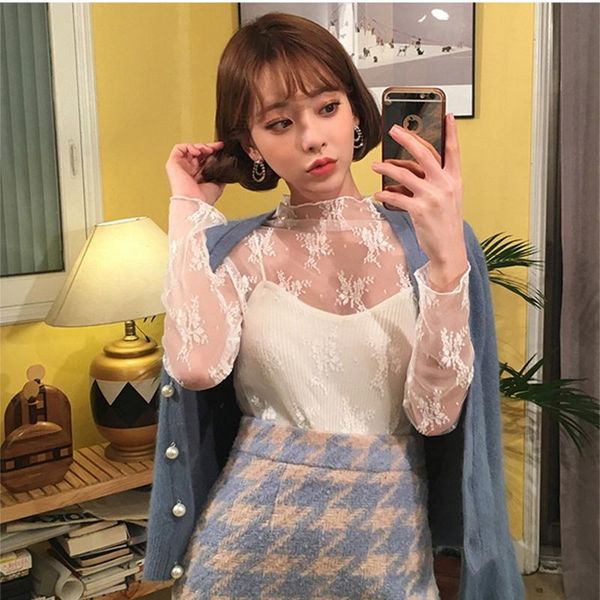 women's t-shirt summer women lace floral embroidery blouses shirt ladies mesh transparent elegant see-through black, White
women's t-shirt summer women lace floral embroidery blouses shirt ladies mesh transparent elegant see-through black, White