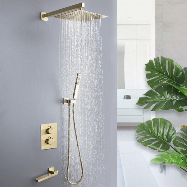 bathroom shower set embedded chrome system rainfall head thermostatic mixer bath golden faucet sets
bathroom shower set embedded chrome system rainfall head thermostatic mixer bath golden faucet sets