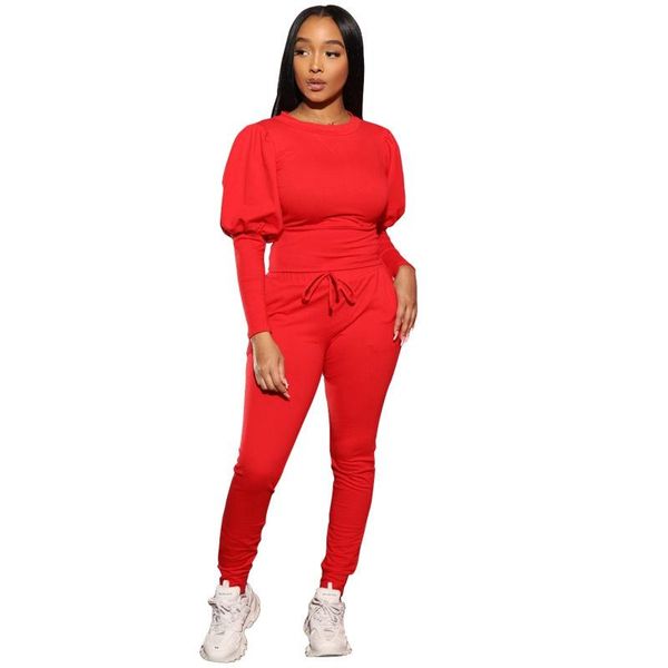 two piece dress set women pink tracksuit autumn casual long puff sleeve and pants slim 2 outfits sweat suits, White
two piece dress set women pink tracksuit autumn casual long puff sleeve and pants slim 2 outfits sweat suits, White