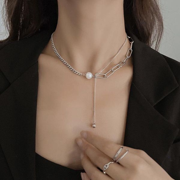 pendant necklaces 2021 contracted fresh long metal tassels fashion sweet pearl geometric trend women necklace, Silver
pendant necklaces 2021 contracted fresh long metal tassels fashion sweet pearl geometric trend women necklace, Silver