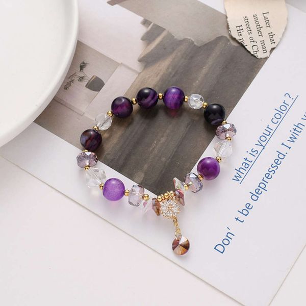 temperament white amethyst fresh bracelet micro set flower pendant bracelet creative girl accessories, Black
temperament white amethyst fresh bracelet micro set flower pendant bracelet creative girl accessories, Black