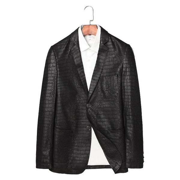 brought men suit sheep leather jacket in the spring and autumn business casual collar men's & faux, Black
brought men suit sheep leather jacket in the spring and autumn business casual collar men's & faux, Black