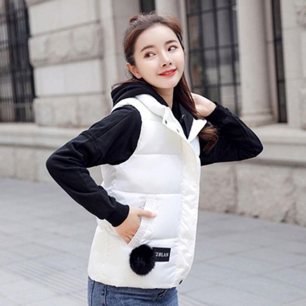 women's vests down cotton waistcoat ladies autumn winter 2021 thick solid color vest korean loose large size coat female, Black;white
women's vests down cotton waistcoat ladies autumn winter 2021 thick solid color vest korean loose large size coat female, Black;white