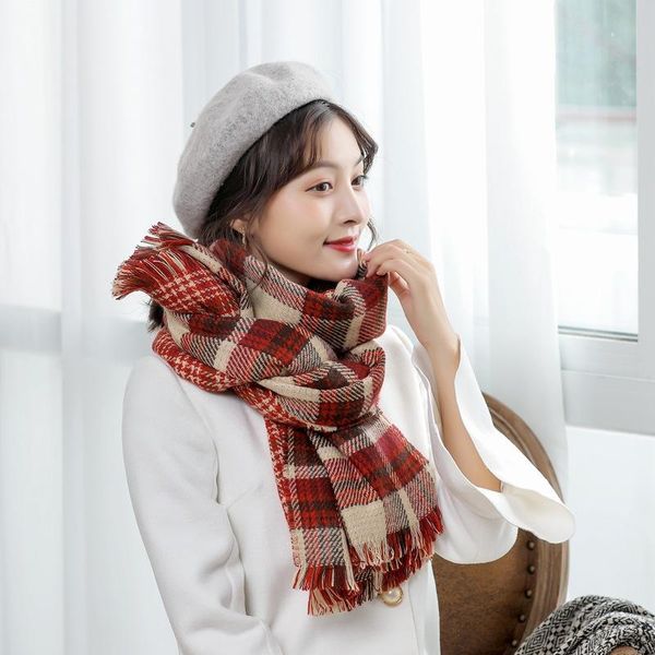 scarves christmas imitation cashmere shawl to keep warm in autumn and winter fashion retro plaid scarf, Blue;gray
scarves christmas imitation cashmere shawl to keep warm in autumn and winter fashion retro plaid scarf, Blue;gray