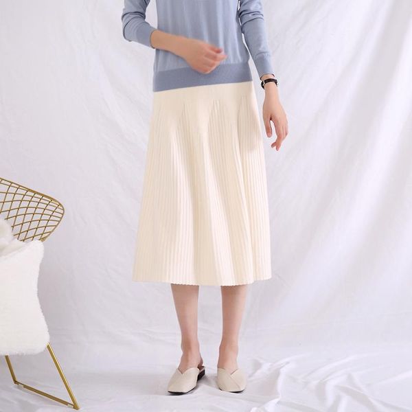 skirts 2021 spring and autumn women cashmere wool casual striped mid-calf womens long for, Black 
skirts 2021 spring and autumn women cashmere wool casual striped mid-calf womens long for, Black