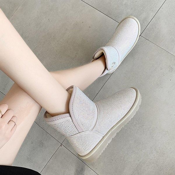 boots snow studded with diamonds to keep warm women's season fashion personality short and velvet shoes, Black
boots snow studded with diamonds to keep warm women's season fashion personality short and velvet shoes, Black