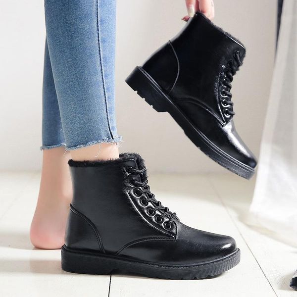 boots winter all-match women's shoes korean version plus velvet student waterproof short fashion cottonshoes, Black
boots winter all-match women's shoes korean version plus velvet student waterproof short fashion cottonshoes, Black