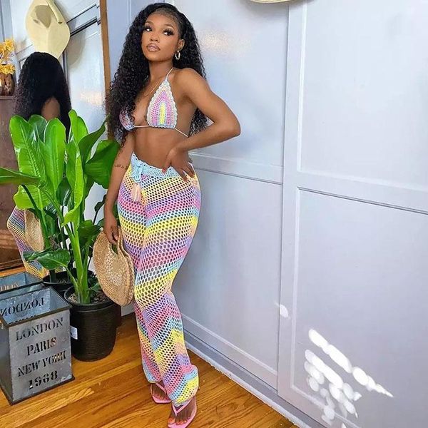 women's swimwear townlike hand crochet bikini set cover up deep v neck and long pants 2 piece women beach swimsuit suit j02o, White;black
women's swimwear townlike hand crochet bikini set cover up deep v neck and long pants 2 piece women beach swimsuit suit j02o, White;black