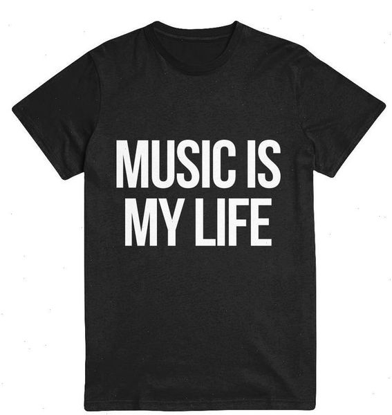 music is my life letters women t shirt print cotton casual funny black tee hipster z 276, White
music is my life letters women t shirt print cotton casual funny black tee hipster z 276, White