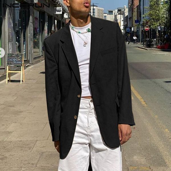men's suits & blazers american style men loose button outwear blazer gentleman suit coats fashionable wear solid comfortable long-sleev, White;black
men's suits & blazers american style men loose button outwear blazer gentleman suit coats fashionable wear solid comfortable long-sleev, White;black