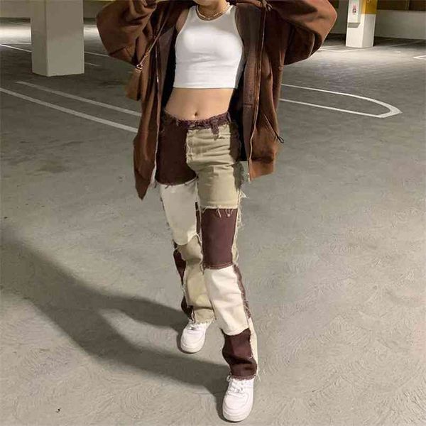 brown straight y2k jeans for girls female fashion patched women vintage denim pants high waisted trouser harajuku s 210818, Blue
brown straight y2k jeans for girls female fashion patched women vintage denim pants high waisted trouser harajuku s 210818, Blue