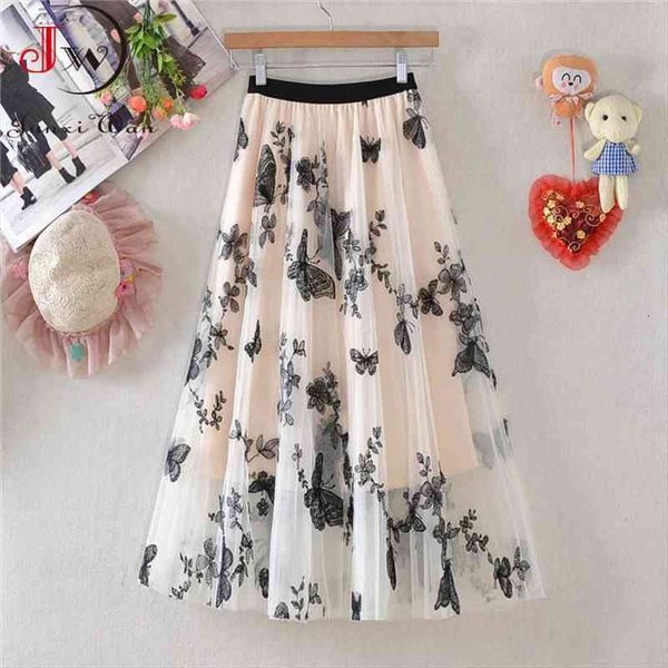 butterfly embroidery mesh women skirt pleated elastic waist spring summer elegant vintage office ladies long skirts, Black
butterfly embroidery mesh women skirt pleated elastic waist spring summer elegant vintage office ladies long skirts, Black