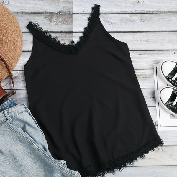 women's tanks & camis black solid women summer vest lace deep v-neck female tank loose casual ropa de mujer fashion tshirts 2021, White
women's tanks & camis black solid women summer vest lace deep v-neck female tank loose casual ropa de mujer fashion tshirts 2021, White