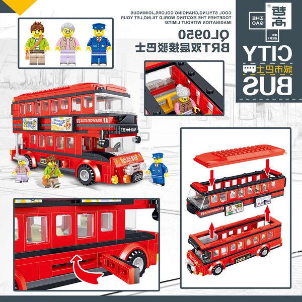 assembled toys brt double deck feeder ql0950 bus model 9501 compatible with lego building block 9502
assembled toys brt double deck feeder ql0950 bus model 9501 compatible with lego building block 9502