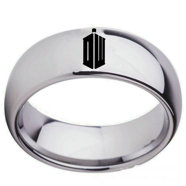8mm doctor who symbol stainless steel dw rings silver black band size 6-13
8mm doctor who symbol stainless steel dw rings silver black band size 6-13