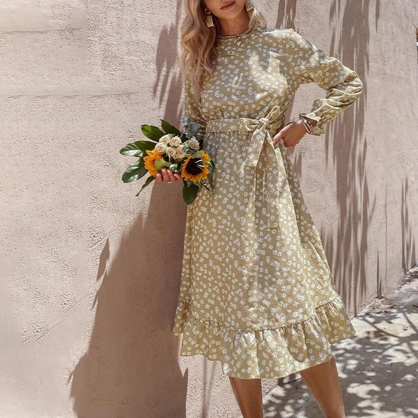 casual dresses wywmy spring floral print lace up dress women autumn long sleeves o-neck midi elegant female ruffled vestidos, Black;gray
casual dresses wywmy spring floral print lace up dress women autumn long sleeves o-neck midi elegant female ruffled vestidos, Black;gray