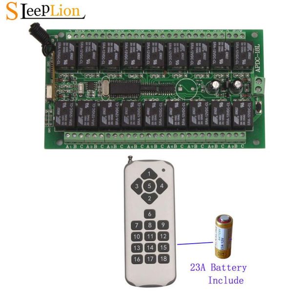 smart home control sleeplion 18ch 12v wireless remote switch relay 433mhz/315mhz digital 18ch module
smart home control sleeplion 18ch 12v wireless remote switch relay 433mhz/315mhz digital 18ch module