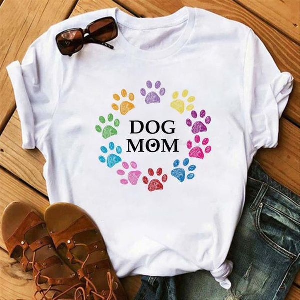 maycaur men dog paw mom kawaii floral print short sleeve o necke ladies causal tee, White;black
maycaur men dog paw mom kawaii floral print short sleeve o necke ladies causal tee, White;black