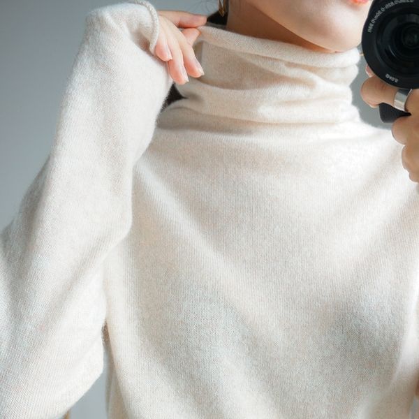 smpevrg 100% wool knitted sweater women sweaters and pullovers long sleeve turtleneck warn female pullover knit jumper wild, White;black
smpevrg 100% wool knitted sweater women sweaters and pullovers long sleeve turtleneck warn female pullover knit jumper wild, White;black
