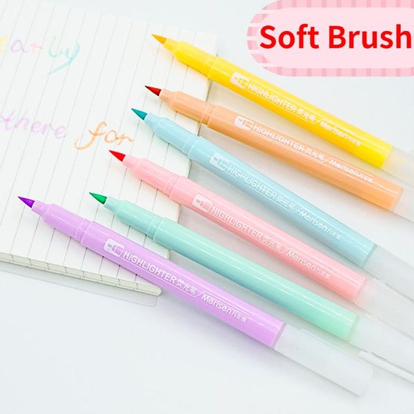 highlighters 6 colors/set highlighter pen soft brush mildliner fluorescent color art marker school&office drawing painting diy stationery, Black;red
highlighters 6 colors/set highlighter pen soft brush mildliner fluorescent color art marker school&office drawing painting diy stationery, Black;red