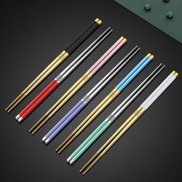 stainless steel chopsticks non-slip round square tableware