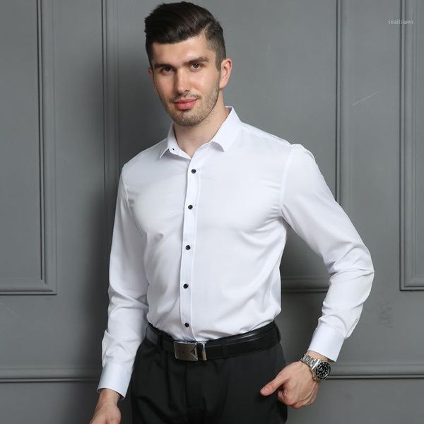 men's casual shirts fashion spring and autumn solid color long-sleeved stretch slim-fit bamboo fiber non-iron 2021, White;black
men's casual shirts fashion spring and autumn solid color long-sleeved stretch slim-fit bamboo fiber non-iron 2021, White;black