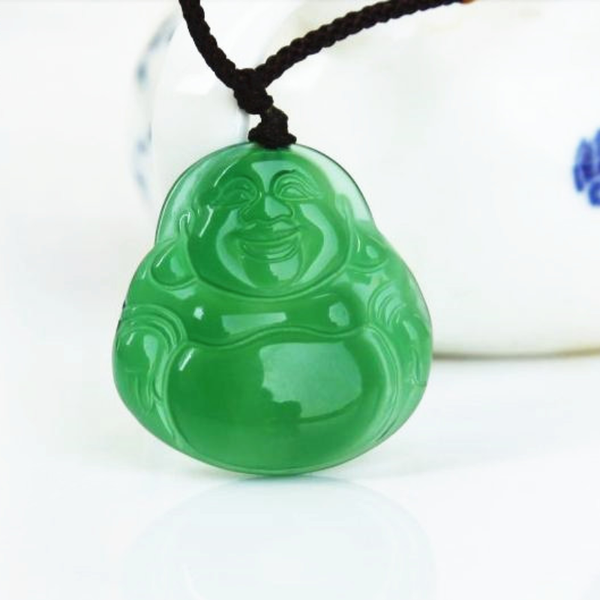 natural green jade essence laughing buddha jade pendant mens and womens necklace pendant, Silver
natural green jade essence laughing buddha jade pendant mens and womens necklace pendant, Silver