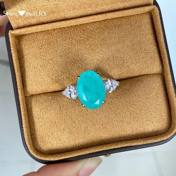 shipei fashion 100% 925 sterling silver oval cut paraiba tourmaline created moissanite gemstone engagement fine jewelry rings cluster, Golden;silver
shipei fashion 100% 925 sterling silver oval cut paraiba tourmaline created moissanite gemstone engagement fine jewelry rings cluster, Golden;silver