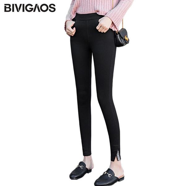 women's pants & capris bivigaos women spring ankle split stitching ribbon pencil black elastic woven casual leggings clothing, Black;white
women's pants & capris bivigaos women spring ankle split stitching ribbon pencil black elastic woven casual leggings clothing, Black;white