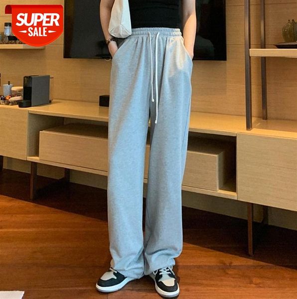wide leg pants women elastic waist loose straight drape casual sports #ma0c, Black;gray
wide leg pants women elastic waist loose straight drape casual sports #ma0c, Black;gray