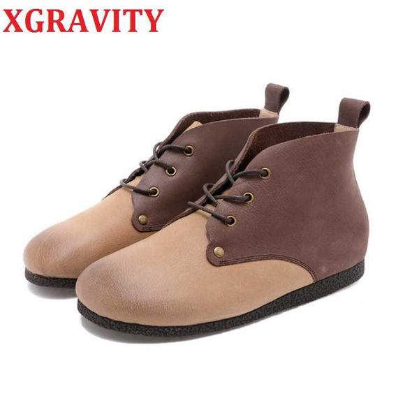 xgravity s165 new forest girl shoes fashion autumn winter short boots cow leather casual boots mix color women flat shoes female 210429, Black
xgravity s165 new forest girl shoes fashion autumn winter short boots cow leather casual boots mix color women flat shoes female 210429, Black