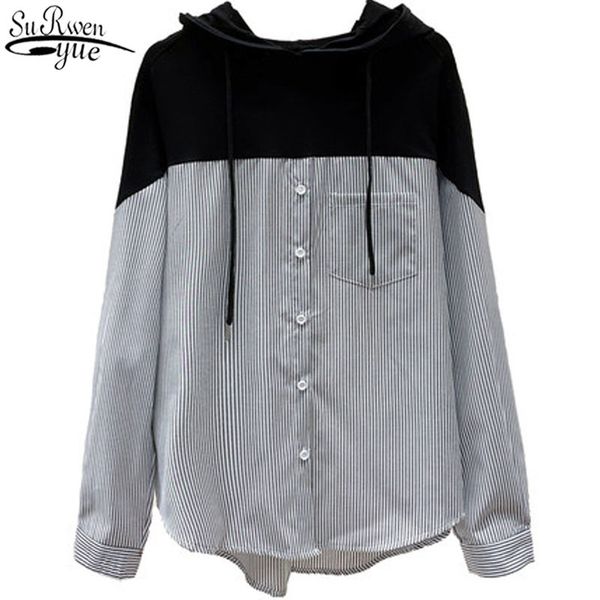 sweatshirts plus size autumn hooded striped stitching shirt female korean style loose hoodies women drawstring 11943 210417, Black
sweatshirts plus size autumn hooded striped stitching shirt female korean style loose hoodies women drawstring 11943 210417, Black