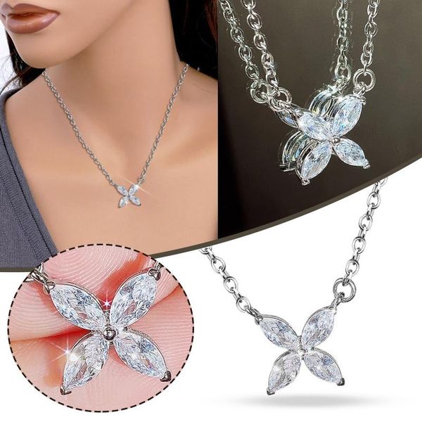 pendant necklaces s fashion creative four petals-shaped necklace trendy clavicle chain temperament hanging neck jewelry, Silver
pendant necklaces s fashion creative four petals-shaped necklace trendy clavicle chain temperament hanging neck jewelry, Silver